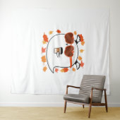 秋ビーブズキュート幽霊クラシックTシャツ タペストリー (インサイチュ(横))