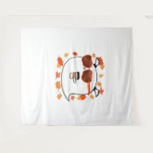 秋ビーブズキュート幽霊クラシックTシャツ タペストリー (正面(横))