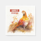 秋ビーブフェアサント – バースデーパーティー –  スタンダードカクテルナプキン (正面)