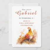 秋ビーブフェアサン – 誕生日招待状カード 招待状 (正面)