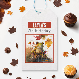 秋ビーブフロッグ – 誕生日 ギフトタグ