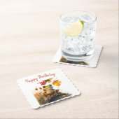 秋ビーブフロッグ – 誕生日 ペーパーコースター (インサイチュ)