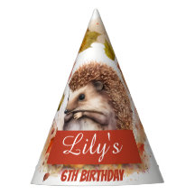 秋ビーブヘッジホッグ – バースデーパーティーハット