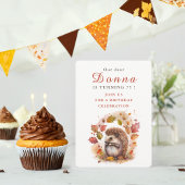 秋ビーブヘッジホッグ – 誕生日招待状カード 招待状