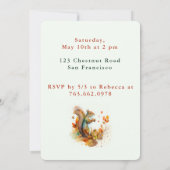 秋ビーブリス – 誕生日招待状カード 招待状 (裏面)