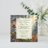 秋ピクニックナショナルマッシュルームデイお祝い シーズンカード (スタンド正面)