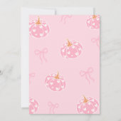 秋ピンクお洒落レトロティーガール4th誕生日 招待状 (裏面)