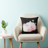 秋ピンクとシルバーウォーターカラーカボチャ クッション (椅子)