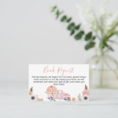 秋ピンクのトラック予約の要求エンクロージャカード 名刺 (スタンド正面)