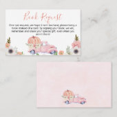 秋ピンクのトラック予約の要求エンクロージャカード 名刺 (正面/裏面)