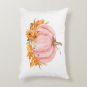 秋ピンクカボチャとレインボーズアクセントピロー アクセントクッション (正面(垂直))