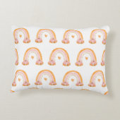 秋ピンクカボチャとレインボーズアクセントピロー アクセントクッション (裏面)