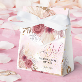 秋ピンクカボチャフローラガールベビーシャワー特典 フェイバーボックス