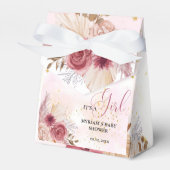 秋ピンクカボチャフローラガールベビーシャワー特典 フェイバーボックス (正面サイド)