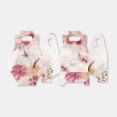 秋ピンクカボチャフローラガールベビーシャワー特典 フェイバーボックス (折り畳みなし)