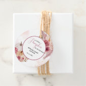 秋ピンクカボチャフローラガールベビーシャワー フェイバータグ (インサイチュ)