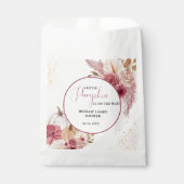 秋ピンクカボチャフローラガールベビーシャワー フェイバーバッグ (正面)