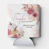 秋ピンクカボチャフローラガールベビーシャワー 缶クーラー (裏面)