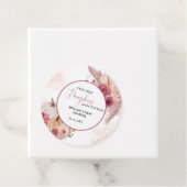 秋ピンクカボチャフローラツインガールベビーシャワー フェイバータグ (インサイチュ)