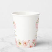 秋ピンクカボチャ赤ちゃんシャワーパーティー 紙コップ (左)