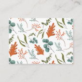 秋ピンクカボチャ赤ちゃんシャワーブックリクエスト エンクロージャーカード (裏面)