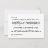 秋ピンクパンプキンガールベビーシャワー サンキューカード (裏面)