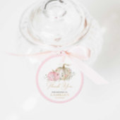 秋ピンクパンプキンガール誕生日メッセージカード フェイバータグ