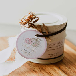 秋ピンクパンプキンガール誕生日メッセージカード フェイバータグ