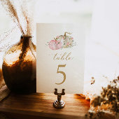 秋ピンクパンプキンテーブル番号 案内状