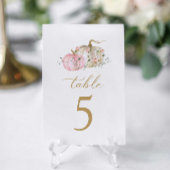 秋ピンクパンプキンテーブル番号 案内状