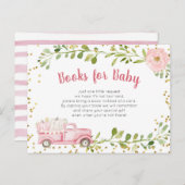 秋ピンクパンプキントラックベビーブックインサートカード ポストカード (正面/裏面)