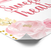 秋ピンクパンプキンヴィンテージトラックスウィートトリートサイン ポスター (角)