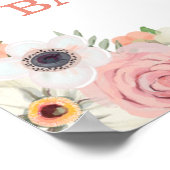 秋ピンクフローラカボチャートラック赤ちゃんシャワーへようこそ ポスター (角)