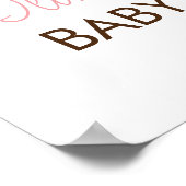 秋ピンクフローラカボチャートラック赤ちゃんシャワーへようこそ ポスター (角)