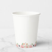 秋ピンクフローラカボチャートラック赤ちゃんシャワー 紙コップ (右)