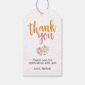 秋ピンクフローラパンプキンズハーベストトラック ギフトタグ (裏面)