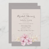 秋ピンクブロッサムブライダルシャワー 招待状 (正面/裏面)