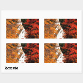 秋ピーキングカラーバーモント 長方形シール (シート)