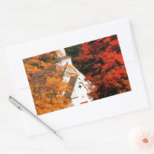 秋ピーキングカラーバーモント 長方形シール (封筒)