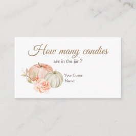 秋ピーチグリーンカボチャHow Many Candies エンクロージャーカード