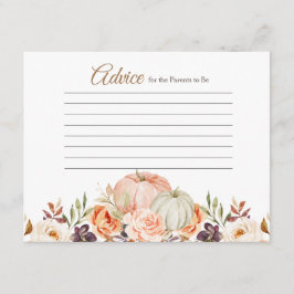 秋ピーチグリーンパンプキン素朴フローラアドバイス エンクロージャーカード