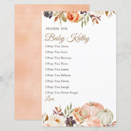 秋ピーチパンプキンラブ祈りの言葉のためのベビー