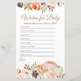 秋ピーチパンプキ素朴ンフローラの願いベビー