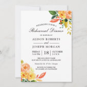 秋ピーチフローラ秋の結婚式リハーサルディナー 招待状 (正面)