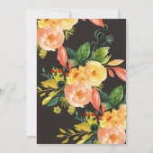 秋ピーチフローラ秋の結婚式リハーサルディナー 招待状 (裏面)