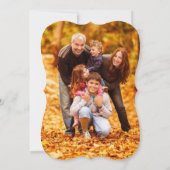 秋ファミリーツリーサンクスギビングディナーパーティー写真 招待状 (裏面)