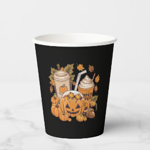 秋ファミリーハロウィンサンクスギビングかわいい秋 紙コップ
