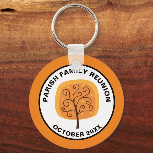 秋ファミリー懇親会お土産キープチェーン キーホルダー (正面)