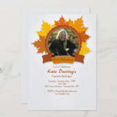 秋ファンシーフォト招待状 招待状 (正面/裏面)