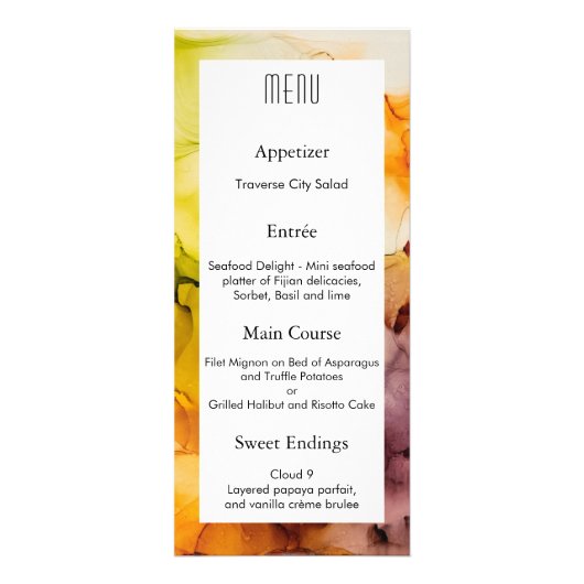 秋ファンタジーインクメニュー ラックカード (正面)